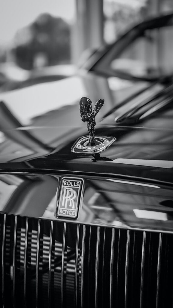 car, vehicle, rolls-royce, luxury, black and white, car wallpapers, monochrome
